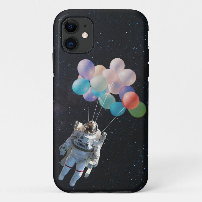 Coques Case-Mate iPhone Astronaute Stars & Space Colorful Balloons (Dos)