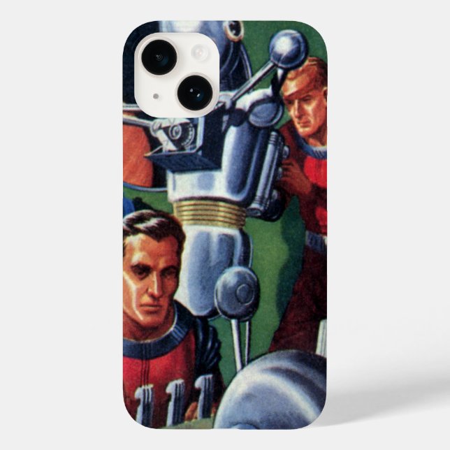 Coques Case-Mate iPhone Astronautes de la science-fiction vintage réparant (Verso)