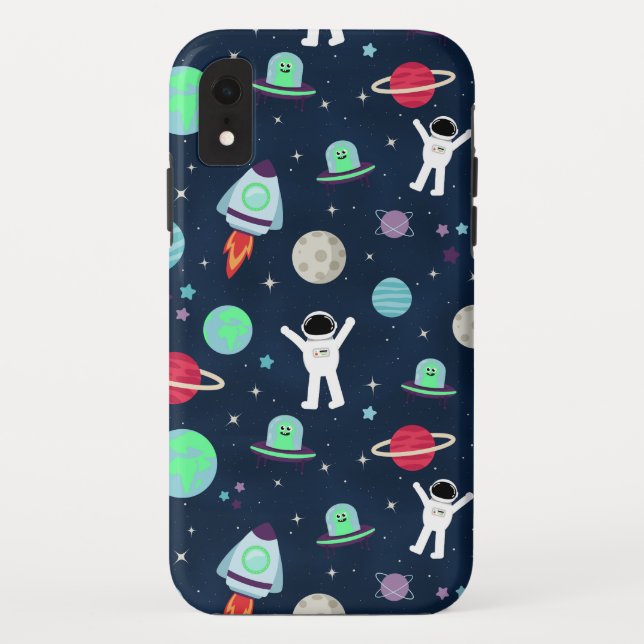 Coques Case-Mate iPhone Astronautes Planètes Fusées et Aliens (Dos)