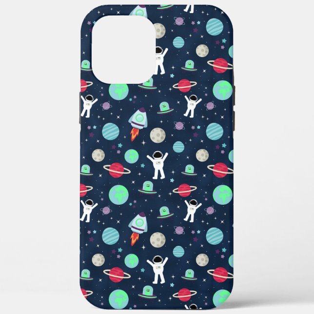 Coques Case-Mate iPhone Astronautes Planètes Fusées et Aliens (Verso)