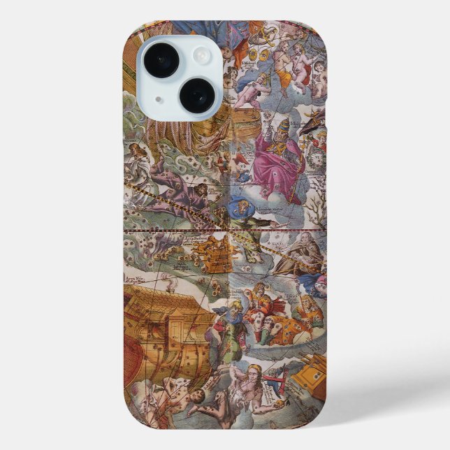 Coques Case-Mate iPhone Astronomie Ancienne, Carte des Constellations Chré (Verso)