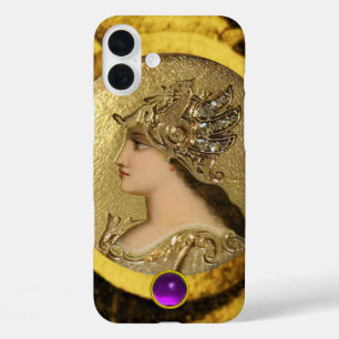COQUE POUR iPhone 16 PLUS ATHENA AVEC GRIFFINES D'IMAGINAIRE ET PIERRE À JEU