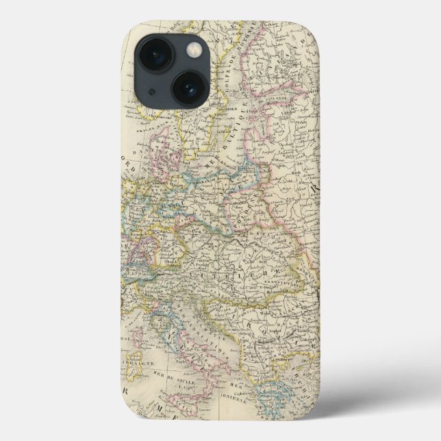 Coques Case-Mate iPhone Atlas Map of Europe (Verso)