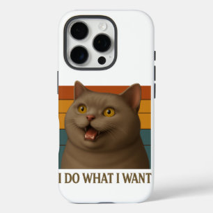 Coque iPhone 16 Pro Attitude de chat rétro