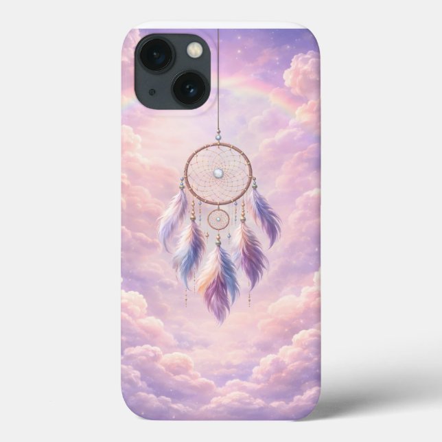 Coques Case-Mate iPhone Attrape-rêves avec Plumes et Nuages (Verso)