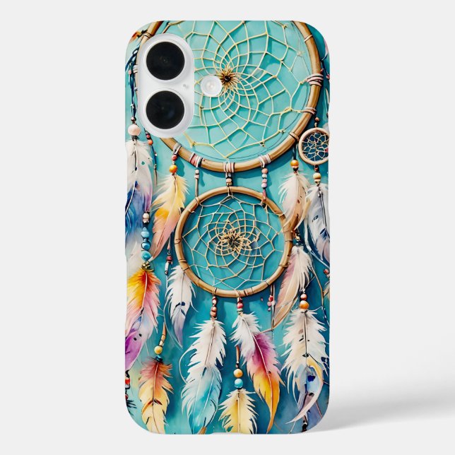 Coques Case-Mate iPhone Attrape-rêves bohème amérindien, aquarelle (Verso)