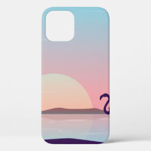 Case-Mate iPhone Case Au lever du soleil décor flamingo silhouette flami