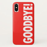Case-Mate iPhone Case AU REVOIR ! Rouge<br><div class="desc">AU REVOIR ! est inspiré par une célébrité tenant un cas semblable de téléphone quand elle se protégeait des paparazzi ! C'est un cas drôle qui comporte un arrière - plan rouge avec la police de caractère sans obit et sans empattement et envoie un grand message aux personnes que vous...</div>