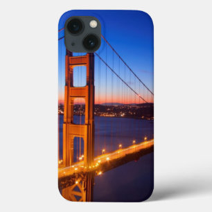 Etui iPhone 13 Aube sur San Francisco et Golden Gate Bridge.