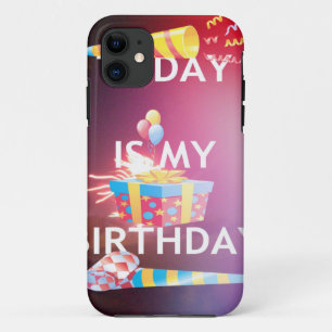 Coques Pour iPhone Aujourd'hui est mon art d'anniversaire