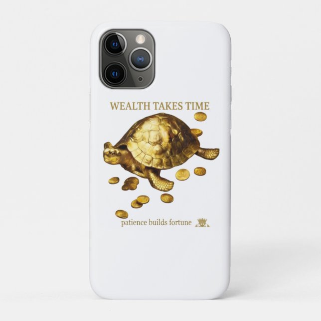Coques Case-Mate iPhone AURALUXY™ Tortue Dorée – Mentalité de Richesse (Dos)
