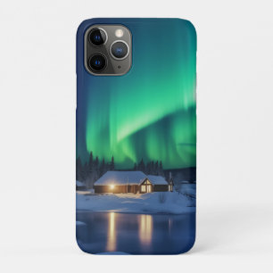 Case-Mate iPhone Case Aurora borealis au-dessus du cabine d'hiver