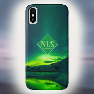 Case-Mate iPhone Case Aurora Borealis dans le ciel nocturne. Lumières du