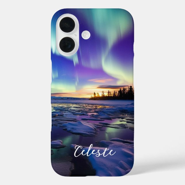 Coques Case-Mate iPhone Aurora Borealis Iridescendant Twilight (Verso)