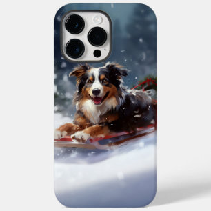 Coque Case-Mate iPhone Australian Shepherd hiver neige de Noël