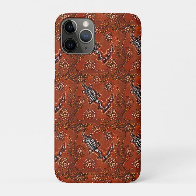 COQUES Case-Mate iPhone AUSTRALIE ART CROCODILE  (Dos)