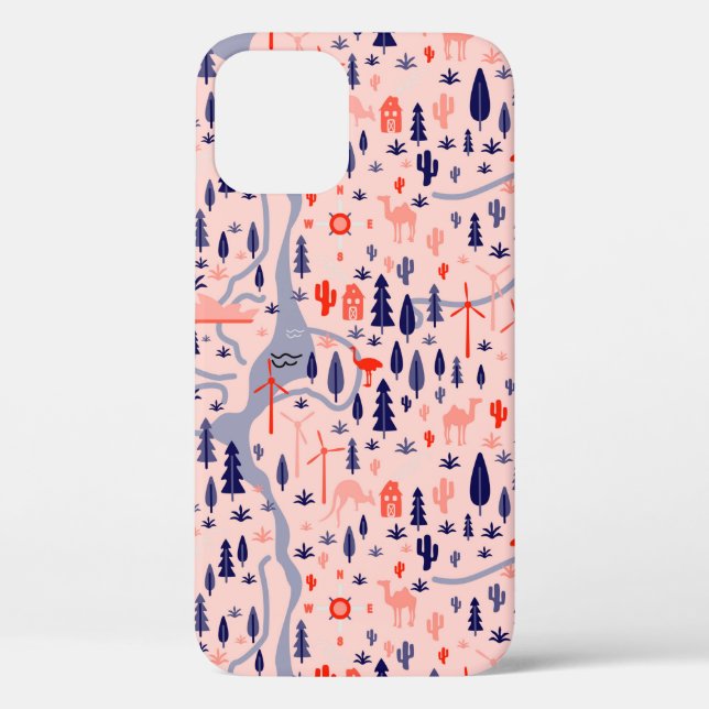 Coques Case-Mate iPhone Australie design sans couture motif. Texte de déco (Verso)
