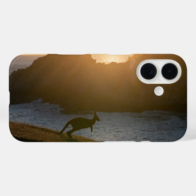 Coques Case-Mate iPhone Australie Kangaroo Sunset Photo (Verso (horizontal))