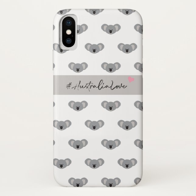 Coques Case-Mate iPhone Australie Love Coeur rose Koala Motif (Dos)