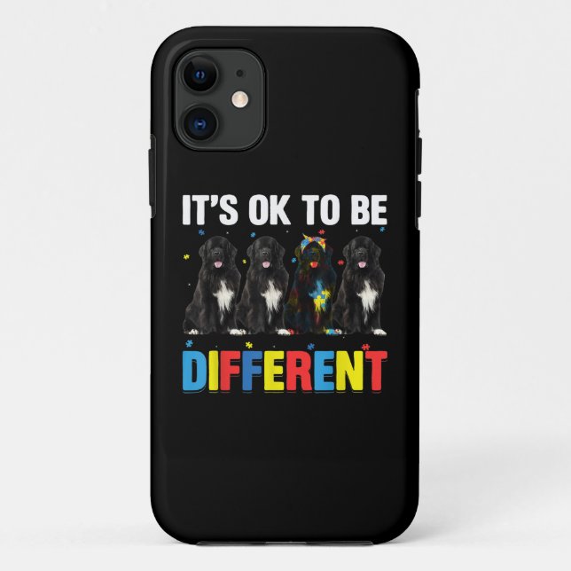 Coques Case-Mate iPhone Autiste |Ça va être différent maman de Terre-Neuve (Dos)