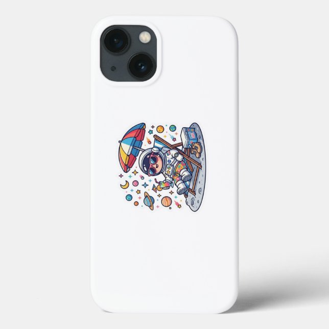Coques Case-Mate iPhone Autocollant d'astronaute Kawaii mignon d'été de pl (Verso)