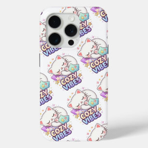 Coque Case-Mate iPhone Autocollant de chat Cozy Vibe   Joli chat endormi