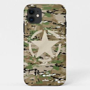 Coque Case-Mate iPhone Autocollant de style étoile pochoir sur camouflage