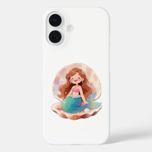 Coques Case-Mate iPhone Autocollant esthétique de sirène mignonne fille de (Verso)