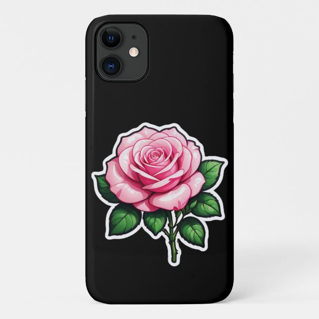 Coques Case-Mate iPhone Autocollant transparent rose (Dos)