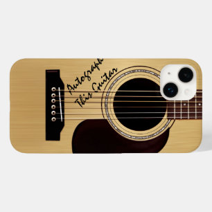 Coque Pour iPhone 14 Plus Autographe de coutume de guitare acoustique