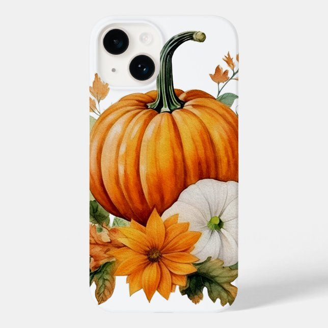 Coques Case-Mate iPhone Automne Chute Feuille Citrouille Récolte d'épices  (Verso)