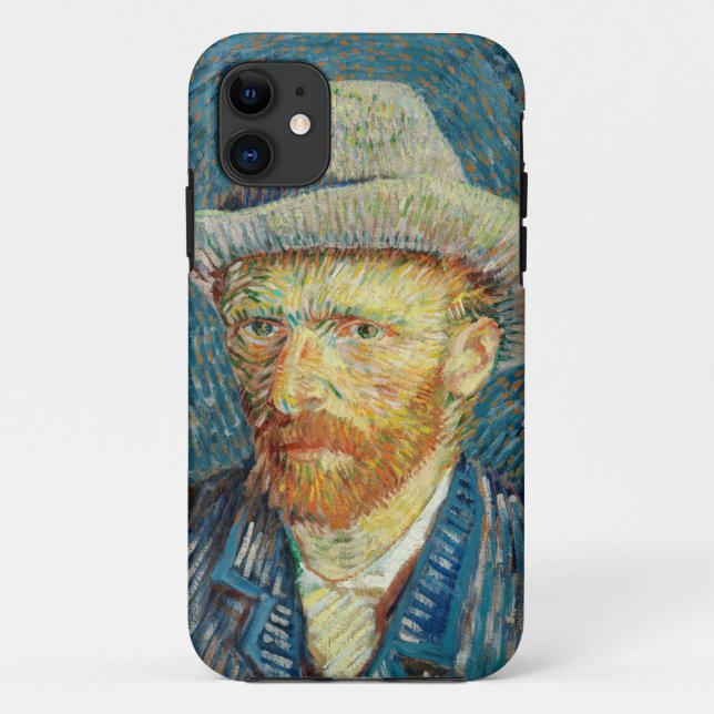 Coques Case-Mate iPhone Autoportrait de Vincent Van Gogh avec chapeau de f (Dos)