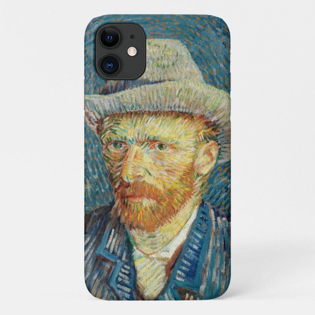 Coques Case-Mate iPhone Autoportrait de Vincent Van Gogh avec chapeau de f (Dos)