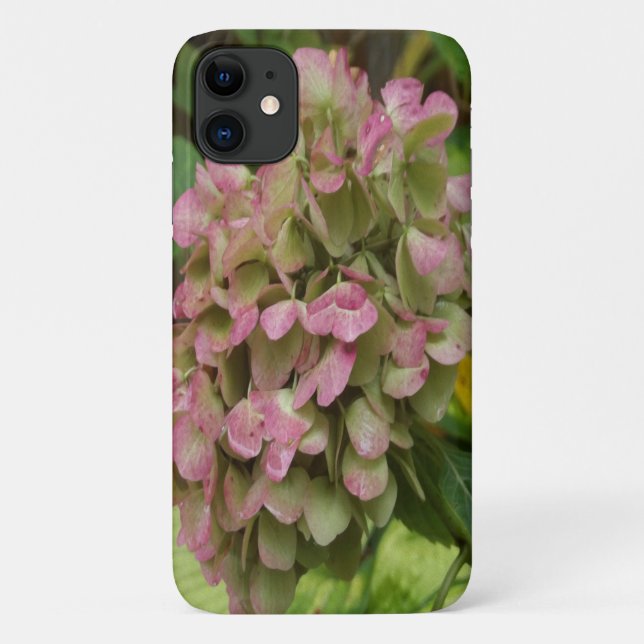 Coques Case-Mate iPhone Autumn Hydrangea Bloom avec Golden Hosta Feuilles (Dos)