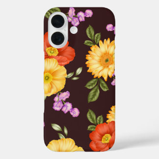 Coque Pour iPhone 16 Autumn Symphony – Floral Design