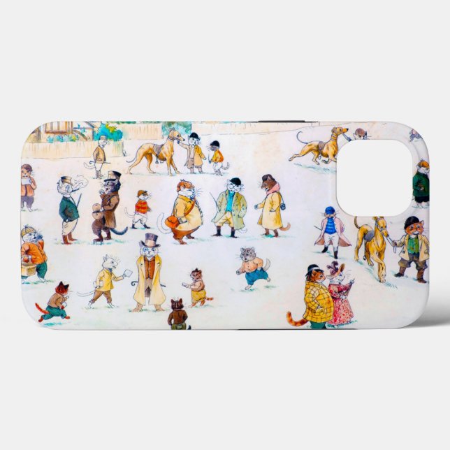 Coques Case-Mate iPhone Aux courses de Cat-Town, Louis Wain (Verso (horizontal))