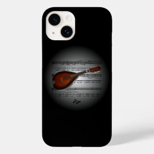 Coque Case-Mate iPhone Avant Garde, Mandolin 01 sur Globe with Sheet Musi