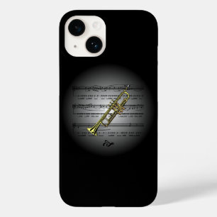 Coque Case-Mate iPhone Avant-Garde ~ Trumpet sur Globe avec Sheet Music