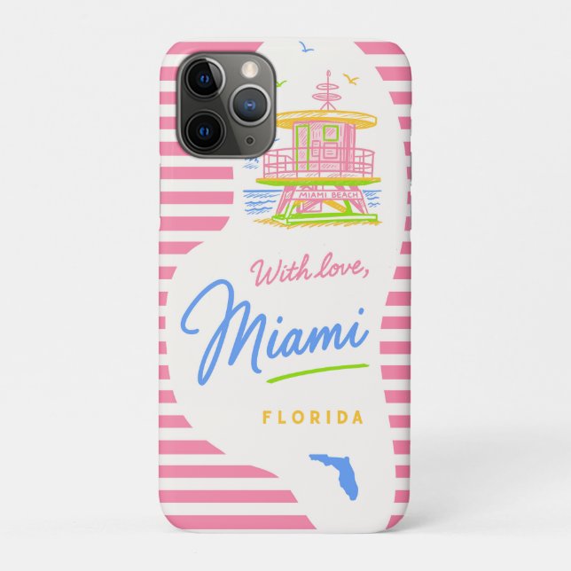 Coques Case-Mate iPhone Avec amour stand de maître-nageur de Miami pour iP (Dos)