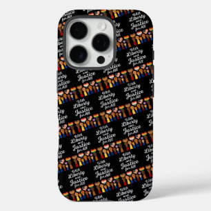 Coque iPhone 16 Pro Avec la Liberté et la Justice pour Tous Protestati