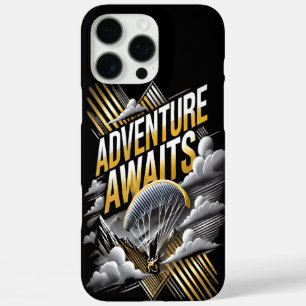 Coque iPhone 16 Pro Max Aventure Attend Avec Frissons Parachute Descente