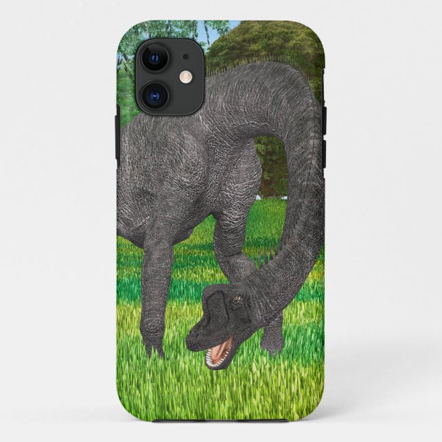 Coques Case-Mate iPhone Aventure de dinosaure à long cou dans la jungle (Dos)