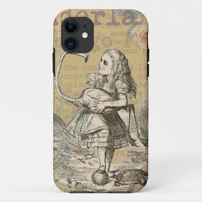 Coques Case-Mate iPhone Aventures d'Alice au pays des merveilles Flamant C (Dos)