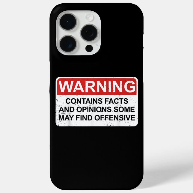 Coques Case-Mate iPhone Avertissement Contient Des Faits Et Des Opinions Q (Verso)