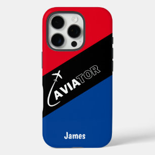 Coque iPhone 16 Pro Aviateur moderne, Vol d'avion, Aviation, Personnal