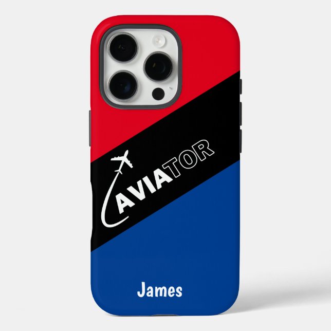 Coques Case-Mate iPhone Aviateur moderne, Vol d'avion, Aviation, Personnal (Verso)