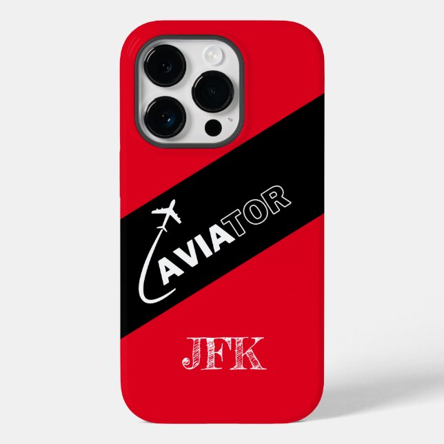 Coques Case-Mate iPhone Aviateur personnalisé, Avions, Moderne, Pilote, Av (Verso)