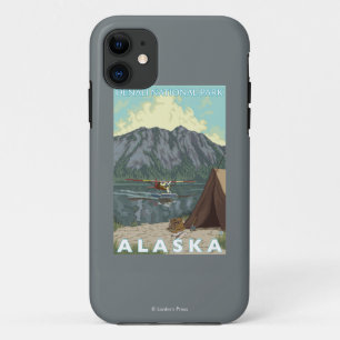 Etui iPhone Case-Mate Avion de Bush et pêche - parc national de Denali,
