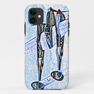 Coque iPhone 11 avion de combat de la guerre mondiale de la foudre