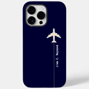 Coque Case-Mate iPhone Avion de voyage avec ligne bleue pointillée